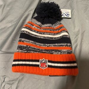 NFL Orange and Navy Striped Beanie